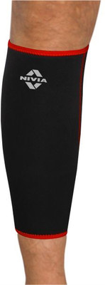 NIVIA Orthopedic Calf Support (Red/Black) Size - Small Knee Support(Black, Red)