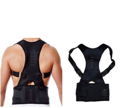 TANISHKA EXPORT Real Doctor Posture Back Back Support Belt for Fitness Management Posture Corrector(Black)