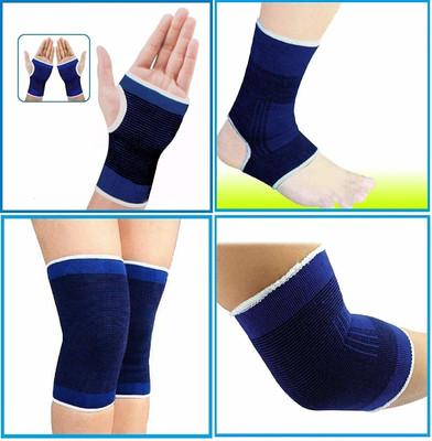 ORANCLE Combo of knee Palm, Elbow & Ankle Support For Daily Use Hand Support(Blue)