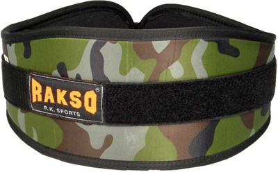Rakso Weight lifting Gym Belt Back Support For Men and Women BLACK Nylon & Abdomen Back / Lumbar Support(Black)