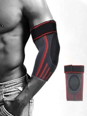 keycraze High compression Adjustable Elbow support elbow sleeves Elbow Support(Red, Grey, Black)