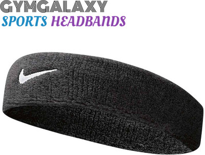 GYMGALAXY Gym Sports Headband For Workouts, Exercise And Running High Sweat Absorption, Wrist Support(Black, White)