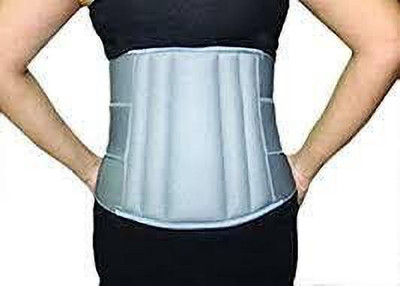 PROURBAN Lumbo Sacral Support Belt (Waist & Back Support) - For Men & Women, Fabric Back Back / Lumbar Support(Grey)