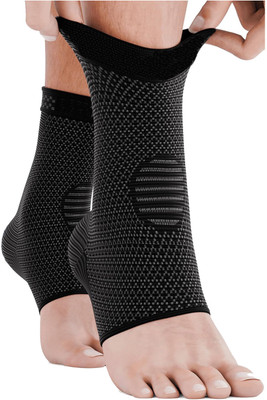 GymWar Ankle Brace Elastic Breathable Ankle Sprain Support Ankle Compression Sleeve Ankle Support(Black)