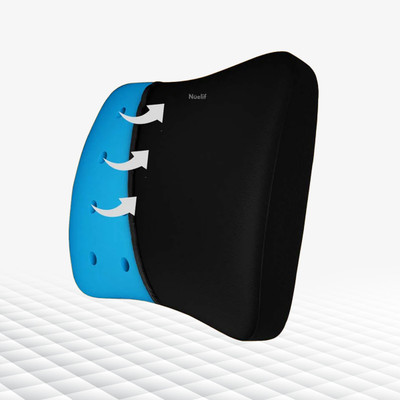 nuelif Nue Ultimate Back Rest Comfort Back / Lumbar Support(Black)