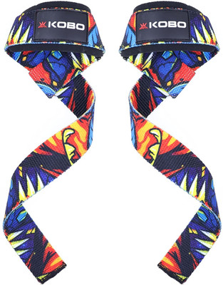 KOBO Weight Lifting Straps Power Gym Support Wrist Support(Multicolor)