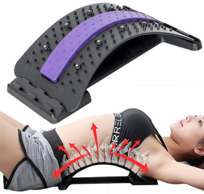 VATSMART Multi-Level Adjustable Stretcher Posture Corrector Device for Back Pain Back / Lumbar Support(Black, Blue)