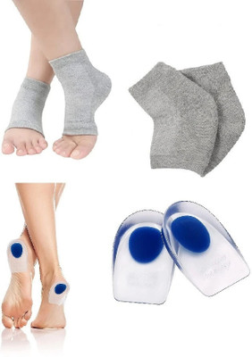 Prachi Gel Heel Socks For Dry Hard Cracked Heels Repair & Silicone Gel Heel Pad Heel Support(Multicolor)