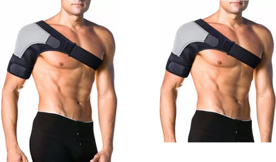 TIMA Shoulder Brace with pocket for hot/cold therapy for Women & Men7 Shoulder Support(Black)