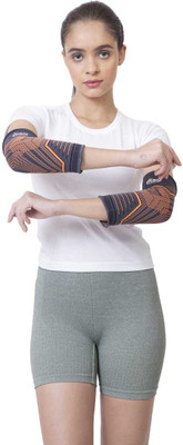 rsc healthcare Elbow Support Sleeve Wrap Cap Brace Elbow Guard Band Pads Protector Belt Grip Elbow Support(Grey, Orange)
