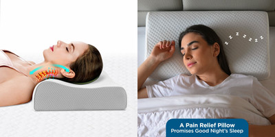 ANUSHKA ENTERPRISE Memory Foam Fruits Sleeping Pillow Pack of 1(White)