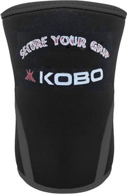 KOBO 7 mm Knee Cap Compression Support Knee Sleeves for Powerlifting Gym (1 Piece) Knee Support(Black)