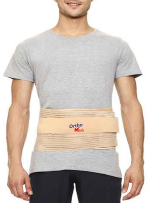 OrthoMark Lumbar Support Waist Belt LS belt for Back Pain Relief for men & women Free size Back / Lumbar Support(Beige)