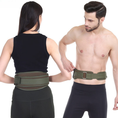 Longlife 6 INCH DOUBLE BELT BACK AND ABDOMINAL SUPPORT GYM BELT FOR MEN AND WOMEN Back / Lumbar Support(Multicolor)