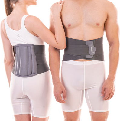SAMSON LUMBO SACRAL BELT (DOUBLE SUPPORT) XXL | Waist Support | Back Pain Relief Belt Back / Lumbar Support(Grey)