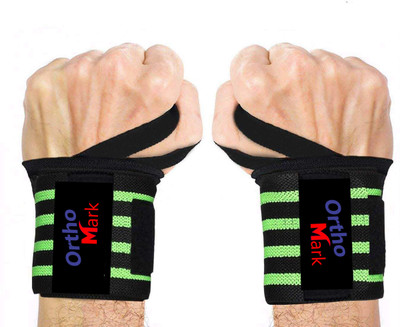 OrthoMark Wrist Brace with Thumb Loop Strap High Quality Wrist Supporter for Gym Fitness Wrist Support(Green)