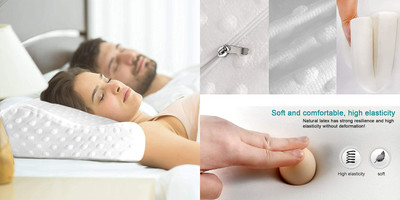 RUSHABH ENTERPRISE Memory Foam Fruits Sleeping Pillow Pack of 1(White)
