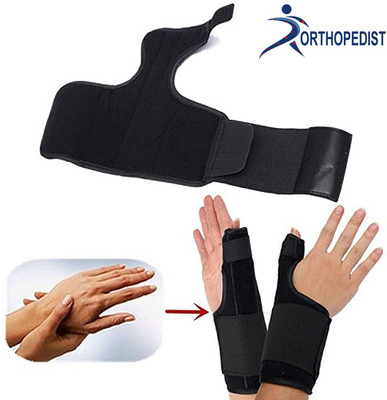 ORTHOPEDIST 1 Pc Thumb Splint Support For Right/Left Hands, Thumb Support For Pain Relief Finger Support(Black)
