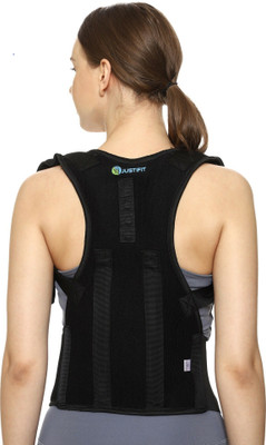 JUSTIFIT JUSTFIT Posture corrector belt for men and women for back pain Back Support Back Posture Corrector(Black)