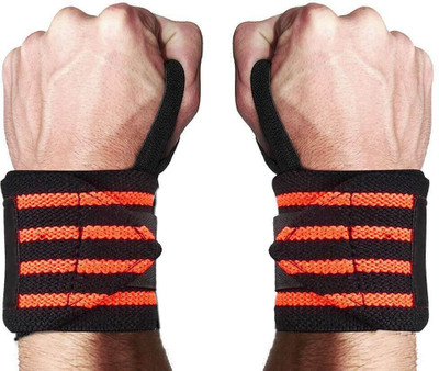 Kasese Wrist Wrap With Thumb Loops Orange colour Wrist Support(Multicolor)