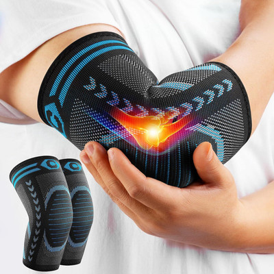 Leosportz (pack of 2) Elbow Brace Compression Support Tendonitis, Tennis Elbow Elbow Support