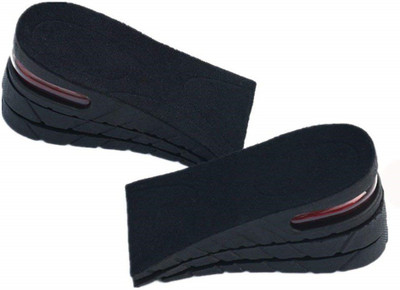 AlexVyan 3 Layer 7cm Height Increase insole Shoes Pad Air Cushion for men & women. Insole(Black)