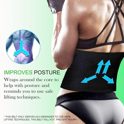 APPGEN Sweat Slim Belt for Back support Men and Women Tummy Trimmer Exercise Abdominal Belt(Black)