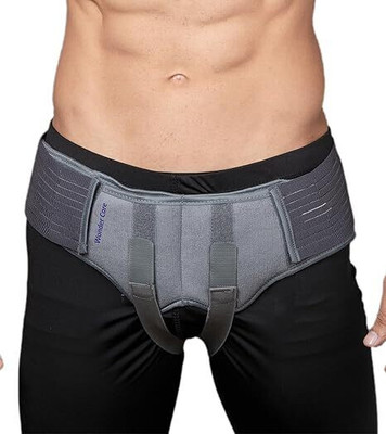 Wonder Care Inguinal Hernia Support Belt with Pads – Single/Double Side Pain Relief Brace Back / Lumbar Support
