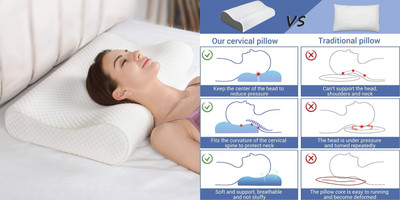 ANUSHKA ENTERPRISE Memory Foam Quotes Sleeping Pillow Pack of 1(White)