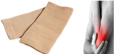 yatin enterprise Blue Elasticated Elbow Support Sleeve Brace Wrap Guard Bandage Pad Elbow Support(Brown)