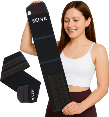 SELVA Lower Back Support Belt Brace for Men & Women Back / Lumbar Support(Black)