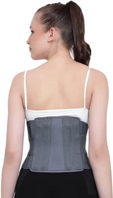Mulkraj N-Spinal Brace for Lower Back Pain Osteoporosis Slip Disc Contoured Lumber -85 Back / Lumbar Support(Grey)