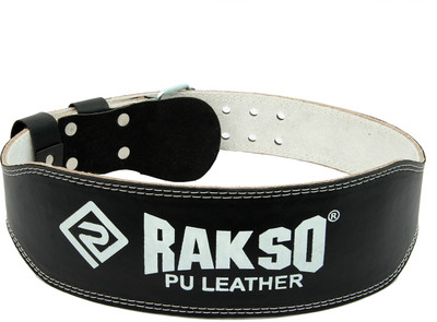 Rakso 243 FGBP Weight lifting Gym Belt Workout For Men and Women PU LEATHER Back / Lumbar Support