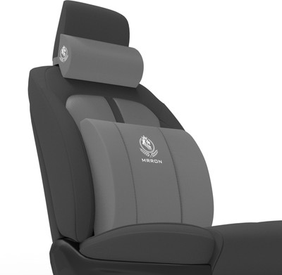 MRRON EVOOQUE Memory Foam Neck Rest & Big Lumbar Support For Car or Office Chair Back / Lumbar Support(Grey)