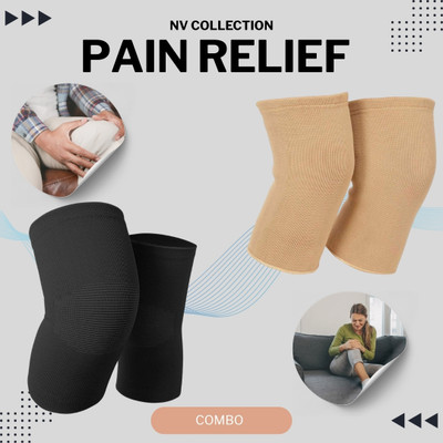 NV COLLECTION Black&Brown Twin Action Knee Pain Relief Combo Knee Support