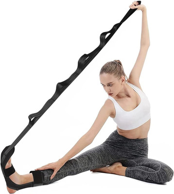 iamalot Foot Exercise Equipment for Yoga Leg Stretcher Nylon Yoga Strap (Black) Ankle Support(Multicolor)