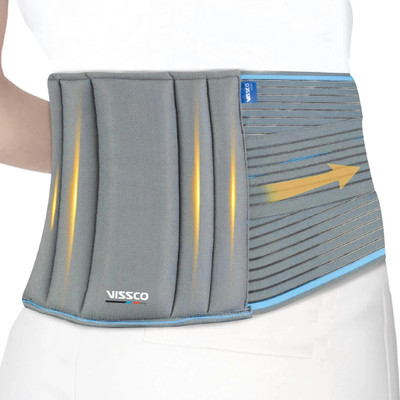 VISSCO Lumbocare Support Belt Pain solution for Lower Back and Abdomen (Grey) Back / Lumbar Support