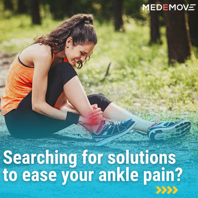 MED MOVE Body Supporter_Ankle Binder with Elastic Strap For Ankle Support, Grey Supporter