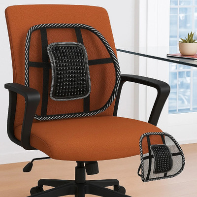 Lumbar Lumber Rest Adjustable Cushion with Acupressure Pad Back / Lumbar Support(Black)