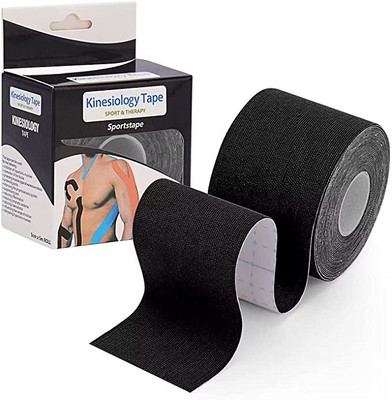 ADONYX Kinesiology Tape for Physical Therapy Sports Athletes – Latex Free Elastic Kinesiology Tape(Black)