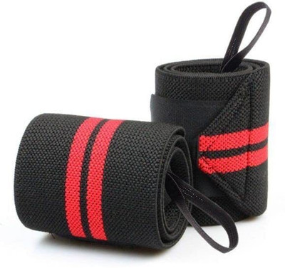 STARAS SALES Wrist Wrap Gym Training Exercise Hand Band with Adjustable Size (1 Pair SS023) Wrist Support(Grey)