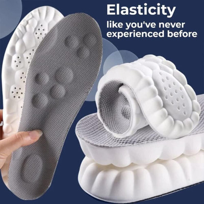 GVJ TRADERS Pair Memory Foam Shoe Insoles Supports Heel & Arch Heel Support (Grey) Foot Support(White)