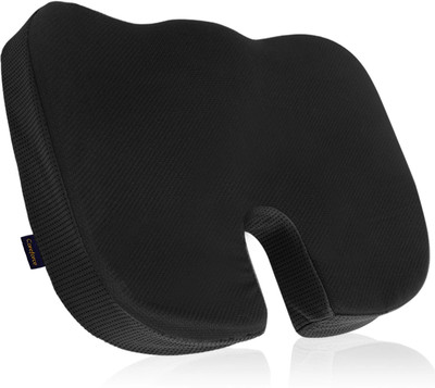 Careforce - The Force Behind Your Health Orthopedic Car Seat Cushion for Chair Coccyx Cushion for Tailbone Pain Pillow Back / Lumbar Support(Black)
