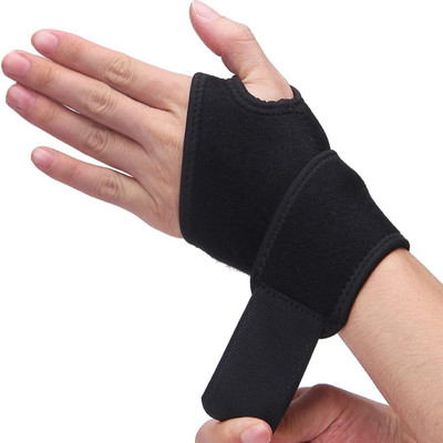 FitHead Wrist Brace with Thumb Stabilizer For Hand Long Lasting Pain Relief Wrist Support(Black)