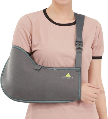 MaxTro Arm Sling Pouch Belt Arm Brace Immobilizer for Fracture/Dislocation/Pain Relief Hand Support(Grey)