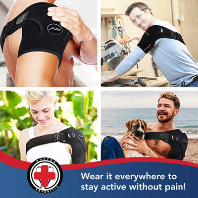 Dr. Arthritis Doctor Developed Strap Brace for Injuries fits both left & right Posture Corrector(Black)