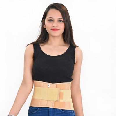 HouseOfCommon Unisex Contoured L.S Belt for Back Injury, Posture Support, Slip-Disc (BEIGE) Posture Corrector(Beige)