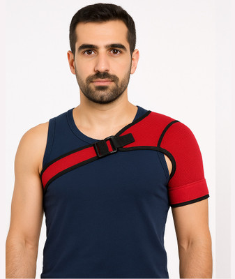 EMERET Red Adjustable Shoulder Support Brace – Neoprene Shoulder Support