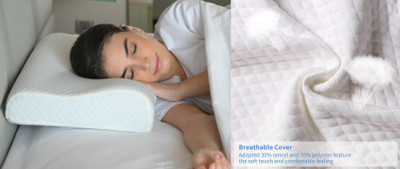 RUSHABH ENTERPRISE Memory Foam Animals Sleeping Pillow Pack of 1(White)