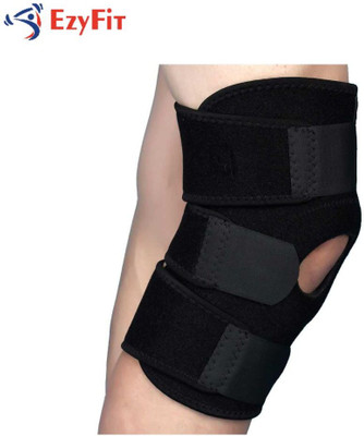 Ezyfit Adjustable Knee Cap Support Brace for Sports | Arthritis | Joint Pain Relief Knee Support(Black)